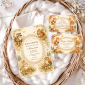 Enchanted Woodland Animals Baby Shower Einladung
