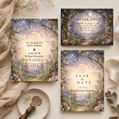 Verzauberte Waldfee-Hochzeit Save The Date