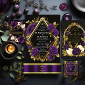 Elegante Mit Monogramm gotische Hochzeit Pappteller