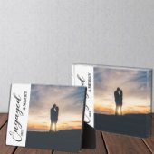 Engaged & Merry Couple Photo Schneekugeln