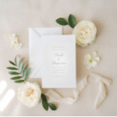 Elegant Minimalist Calligraphy Wedding Invitation Einladung