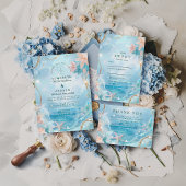 Ethereal Ocean Light Wedding Einladung