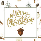 Eucalyptus Acorns Weihnachten Keramik Ornament