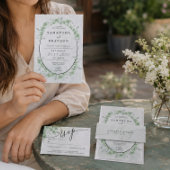 Kalligraphie Grüne Eukalyptus Wedding We Do Einladung