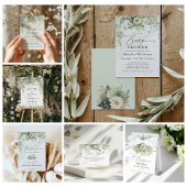 Eukalyptus Botanischer Wasserfarben Gold Blumenbüc Begleitkarte