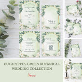 Eucalyptus Green Botanical Wedding Invitation Einladung