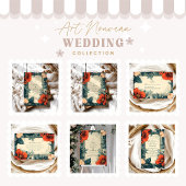 Europäische Blumenhochzeit im Jugendstil Save The Date