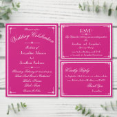 Hochzeit Moderne Magenta-Skriptnamen Hochzeitspapi Serviette (Personalisiere diese Kollektion eines unabhängigen Creators.)