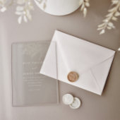 Moderne klassische Minimalhochzeit Acryleinladungen