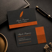 Elegante Notar Orange Geschäft Terminkarte