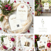 Exquisite Botanical Wedding Photo Collage TLW26 Poster