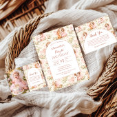 Fairy 1st Birthday Enchanted Garden Dankeskarte