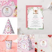 Fairy First Watercolor Floral Girls 1. Geburtstag Button