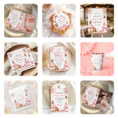 Fairy Floral Girls 1st Birthday Party Photo Dankeskarte