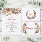 Herbst Terracotta Rustikale Hochzeit Pappteller (Personalisiere diese Kollektion eines unabhängigen Creators.)