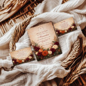 Fall Floral Romance Bridal Shower Serviette