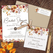 Fall Floral Brautparty Pappteller