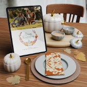 Delicus Fall Wreath Happy Thanksgiving Runder Pappuntersetzer