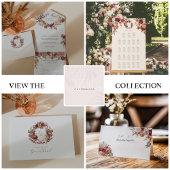 Rückgang der Liebe | Herbstbloms Hochzeitsszenario Weinetikett