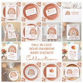 Fall in Love Regenbogen Alles in Einem QR Code Bab Einladung