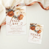 Fall Liebe Terracotta Pampas Blumendusche Einladung