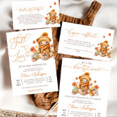 Fall Teddy Bear mit Pumpkins Baby Dusche Pappteller