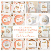 Baby Shower Papierplatten Kürbisse "Fall in Love" Pappteller