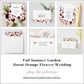 Herbst Summer Garden Burnt Orange Blume Hochzeit Runder Aufkleber