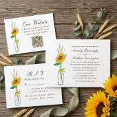 Land Sonnenblumen Boho Rustikale Hochzeitsmenü