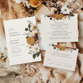 Boho-Hochzeit mit Wildblumen im Herbst Save The Date