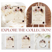 Fall Wildblume Floral Baby Dusche Empfang Sockelschild