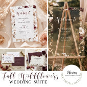 Fall Wildflowers Floral Wedding Serviette