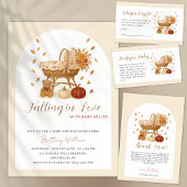 Fallende in Liebe Rustikale Babydusche Einladung