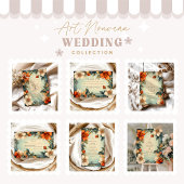 Extravagante Blumenhochzeit Jugendstil Dankeskarte