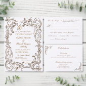 Rokoko Mocha Florentine Monochrome Mousse Serviette (Personalisiere diese Kollektion eines unabhängigen Creators.)