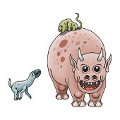 Geburtstagswünsche von Fantasiedinosauriern Karte