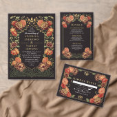 Fantasy Enchanted Blumengarten Hochzeit Folieneinladung (Personalisiere diese Kollektion eines unabhängigen Creators.)