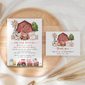 Farm Animals, Cute Animals, Barn, First Birthday Serviette