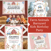 Farm Animals Kids Birthday Party Napkins Serviette