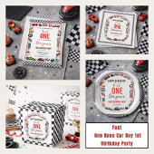 Fast One Race Car Boy 1st Birthday Party Pappteller