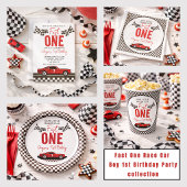 Fast One Race Car 1. Geburtstag Banner