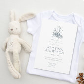 Vintager Vogelnest QR Code Kinderdusche Einladung