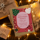 Christmas Doodle Pattern | Snowmen, Trees & Candy  Fußmatte