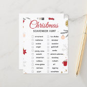 Christmas Scavenger Hunt Checklist Art Quadratischer Aufkleber