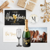 Modernes, stylisches Blue White Name Initial Monog Schlüsselanhänger