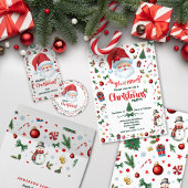 Aquarellfarben Festival & farbenfrohe Weihnachtsmu Große Geschenktüte