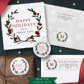 Weihnachtsfeiertag im Festkraut Runder Aufkleber