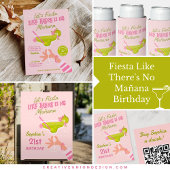 Margarita Fiesta Geburtstagsparty Dankeschön Karte Runder Aufkleber