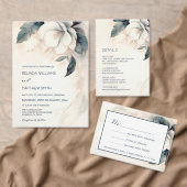 Fine Art Blaue Elfenbein-Blume |  Hochzeit (Personalisiere diese Kollektion eines unabhängigen Creators.)