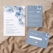 Blaue Aquarellblume |  Hochzeit (Personalisiere diese Kollektion eines unabhängigen Creators.)
